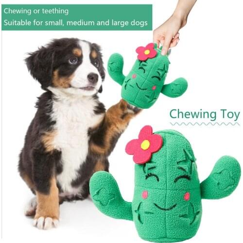 3-in-1 Dog Squeaky Toys Pet Interactive Cactus Chew Toy With Ball Pet Chew Bite Resistant Toy Pets Accessories Supplies