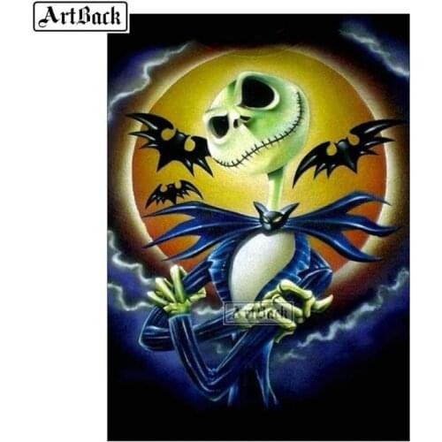 5d diamond painting skull jack full square round drill new arrival 3d diamond embroidery rhinestone mosaic artwork