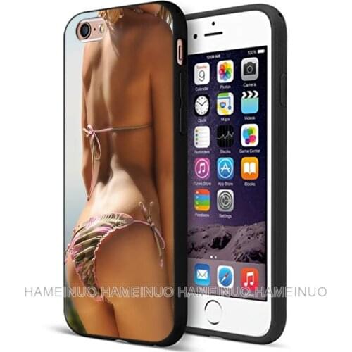 Black tpu case for iphone 5 5s SE 2020 6 6s 7 8 plus X 10 XR XS 11 pro MAX silicon cover sexy ass Bikini Woman girl