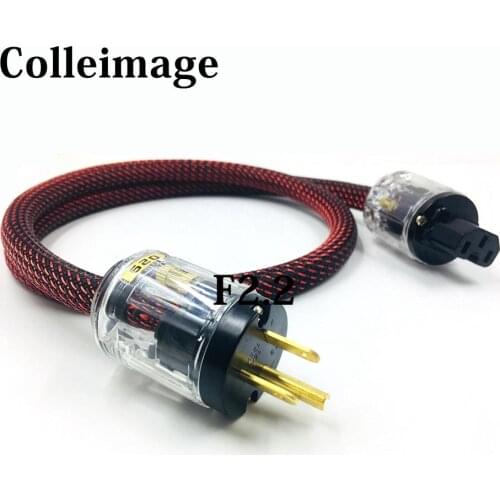 Colleimage FURUTECH FP-314Ag Power Cable Line Power Cord With Oyaide P-029 Schuko US Plug AC Cable