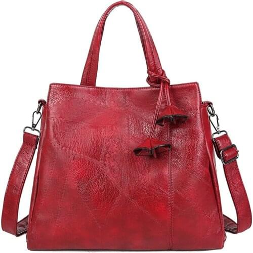 Designer New Vintage Womens Messenger Bag Soft Leather Fashion Women Handbag Large Capacity Texture PU Shoulder Bag Temperament