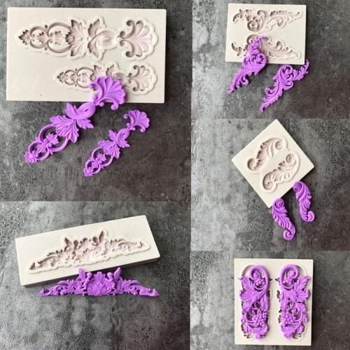 European Style Retro Lace Mold DIY Fondant Frame Mold Epoxy Resin Jewelry Accessories Mold Soap Aroma Wax Piece Accessories