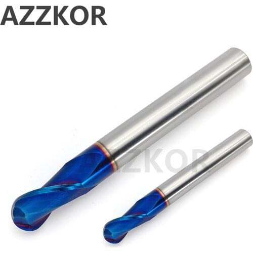 High Hardness Milling Cutter Alloy Coating Tungsten Steel Tool R1.5x100L Hrc70 Lengthening Ball Nose Milling Cutter Endmill