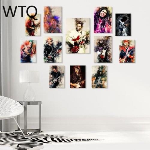 Canvas Painting Bob Marley BB King Picture Posters and Printed Wall Art Wall Paintings Room Decoration Canvas Art Surprise Box