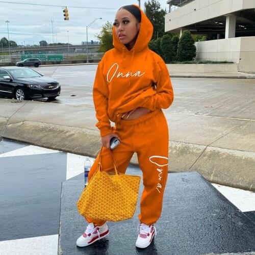 Spring Two Piece Set Print Full Sleeve Hoodies Crop Top+pants Sets Tracksuit Women Lounge Sweatsuit Y2K Streetwear Wholesale