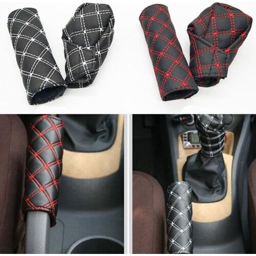2-in-1 car shift cover hand brake cover for Audi A-series C-series S-series SQ-series RS-series Q3 Q5 SQ5 Q7