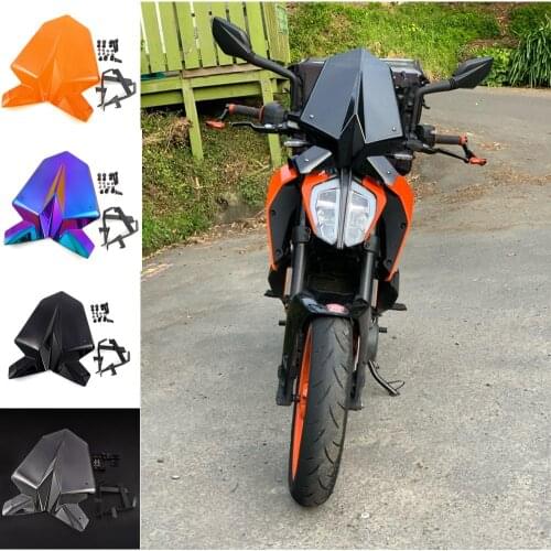 Motorcycle Sports Windshield WindScreen Visor Viser Fits For Duke 125 390 2017 2018 For Duke125 390 17 18 Double Bubble
