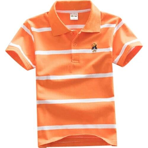 New arrival children t shirts boys clothes casual cotton kids t shirt summer boys striped short sleeve cotton T shirt DQ300