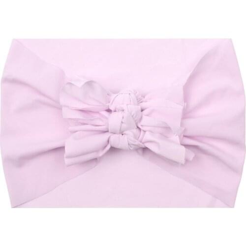 New Arrival Tied Hair Bow Smooth Elastic Wide Headband Soft Ice Silk Fabric Head Wrap For Baby Winter Hair Accessories Headwear