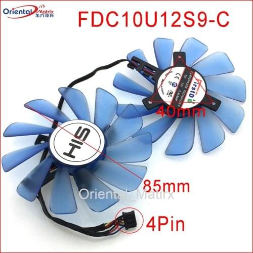 FD9010H12S FDC10U12S9-C 85mm 12V 0.45A 4Wire 4Pin VGA Fan For HIS RX 470 RX474 RX570 RX574 RX580 RX588 Graphics Card Cooling Fan