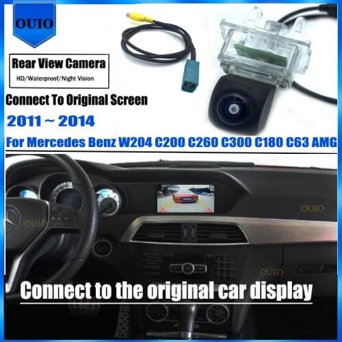 Original Screen Video Input For Mercedes Benz W204 C200 C260 C300 C180 C63 2011 ~ 2014 Rear View Reverse Back Up Parking Camera