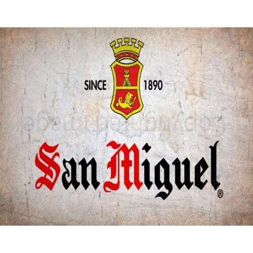 San Miguel Beer Advertising Pub Bar Metal Tin Sign