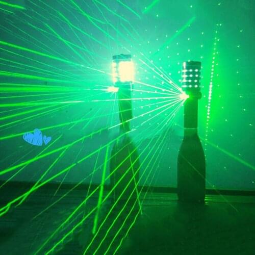 Champagne Firework Flashing Stick With 2 Scattered Laser Topper Strobe Baton Champagne Wine Bottle Laser Sparkler Night Lights