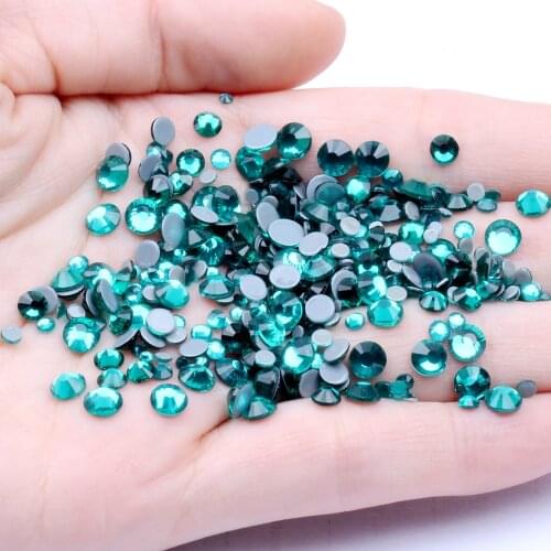 BLUE ZIRCON SS6-SS30 Crystal Glass Iron On Rhinestone/Hot Fix Rhinestone For Clothes Decoration