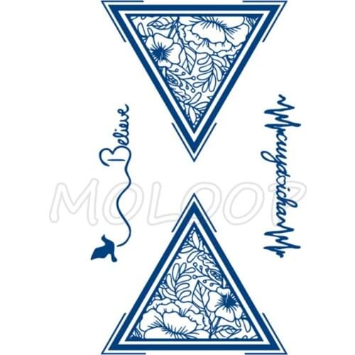 Juice Tattoo Sticker Bird Flower Triangle Waterproof Temporary Makeup Fake Tattoos for Woman Men Body Art Lasting To 5 -15 Days
