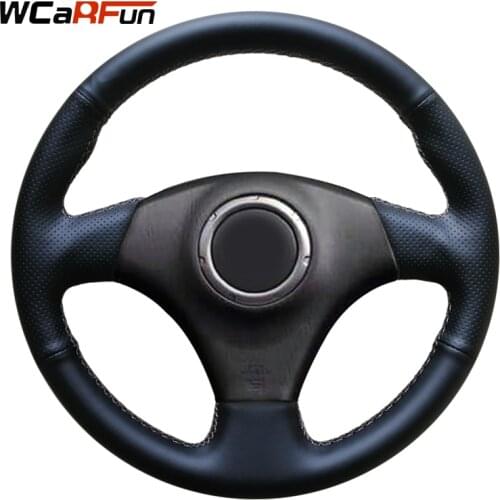 Hand-stitched Black Artificial Leather Car Steering Wheel Covers for Toyota RAV4 1998-2003 Celica 1998-2005 Corolla (US) 2003