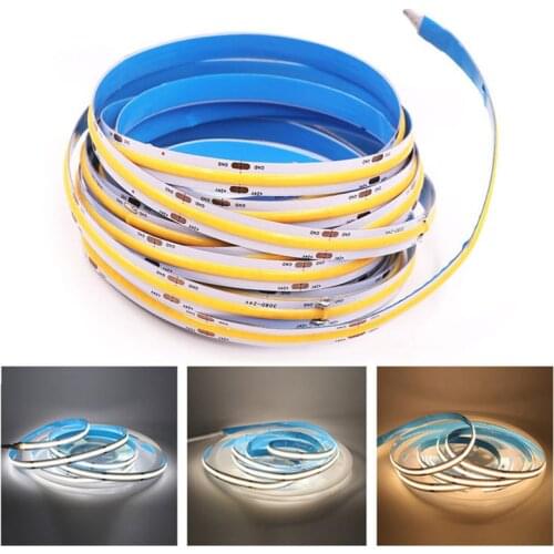 FCOB Led Strip Light 12V 24V Flexible Tape FOB COB Linear Lights Cool White 6000K Nature White 4000K Warm White 3000K Dimmable
