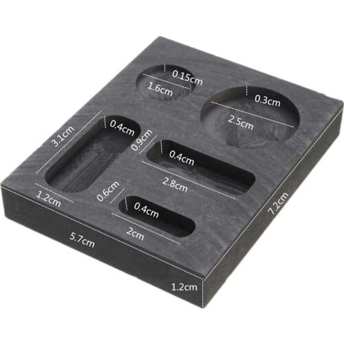 Crucible Graphite Ingot Bar Round Coin Combo Melting Ingot Casting Refining Scrap Melting Metal Bar Molds Tool Parts