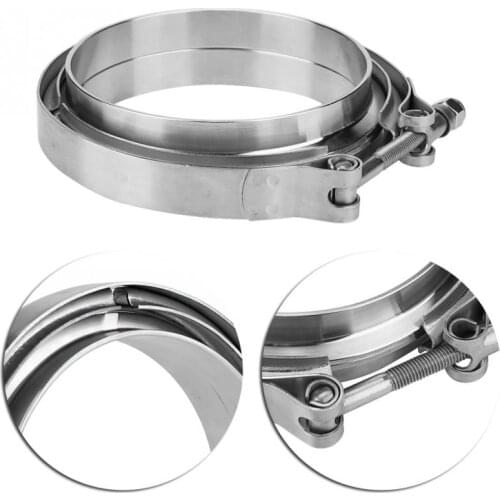 Universal Car 5 Stainless Steel Turbo Exhaust V-Band Flange Clamp Kit car accessories oto aksesuar accesorios automovil