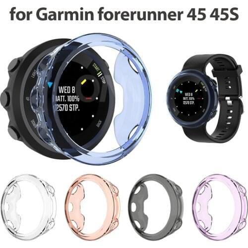Protective case for Garmin forerunner 45 45S High Quality TPU cover slim Smart Watch bumper shell for Garmin forerunner 45 45S