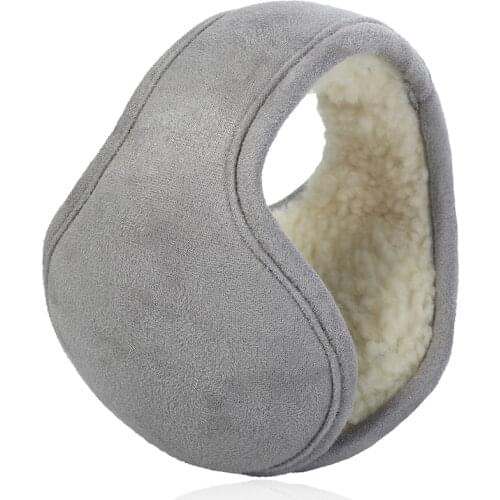 Winter Earmuffs Women Foldable Ear Muffs Back Wear Suede Velvet Ear Warmers Warm Plush Earflap Adjustable Ear Cover Earbag