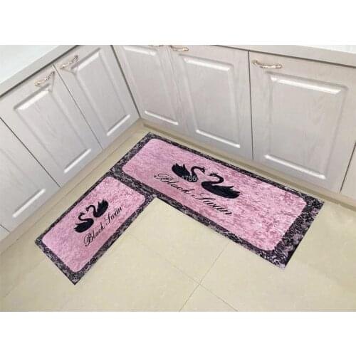 Gold Diamond Velvet Kitchen Bedroom Entrance Door Living Room Floor Mat Non-slip Can Be Customized