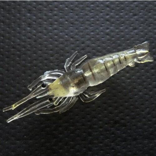 1Pcs 4cm/1.2g Soft Shrimp Fishing Lure Silicone Jigging Isca Artificial Bait Worm Fishy Smell For Fishing Pesca