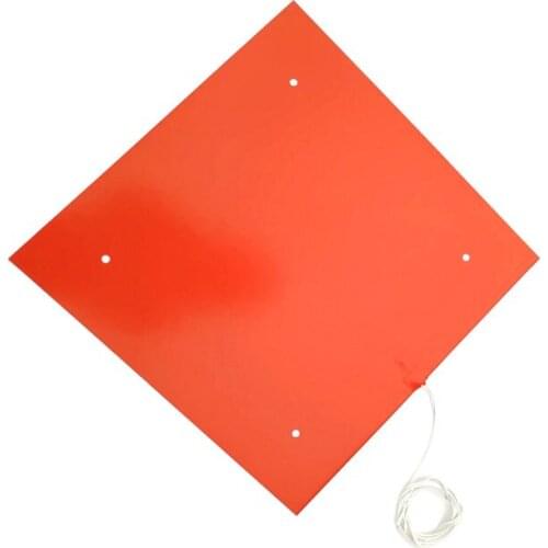 100V 2000W 500*500*1.5mm heat bed for CR-10S5 3d printer adhesive 1side 100k thermistor 4*10mm holes on pad 1000mm lead wire