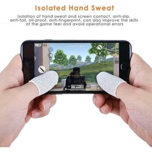 2pcs Mobile Finger Stall Sensitive Game Controller Sweatproof Breathable Finger Cots Accessories For Iphone Android SmartPhone
