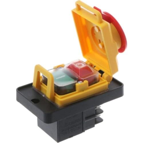 KJD12 250V 4-Pin Start Stop No Volt Release Push Button Switch NVR Common to Woodshop and Metalwork Machines