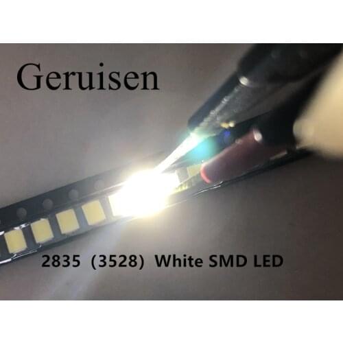 50pcs SMD LED 2835 White Chip 0.5W 3V 150mA 50-55LM Ultra Bright SMT 0.5 W Watt Surface Mount PCB LED Light Emitting Diode Lamp