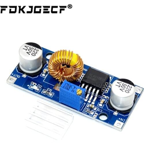 5A XL4015 DC-DC 4-38V to 1.25-36V 24V 12V 9V 5V Step Down Adjustable Power Supply Module LED Lithium Charger With Heat Sink