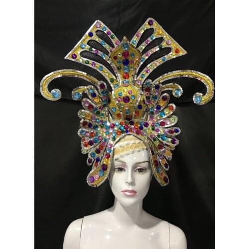 Latin dance Samba accessories Fashion exquisite headdress feathers Delicate dance shows accessories