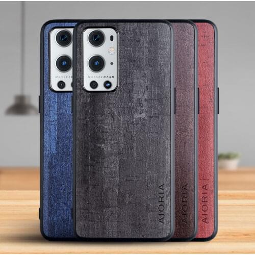 Case for Oneplus 9 Pro Funda Luxury Vintage Bark pattern Leather Phone Cover for oneplus 9 pro case Coque