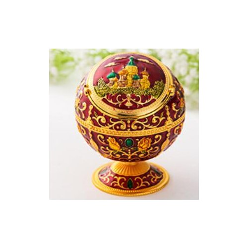 Zinc alloy handicraft Russian European creative metal personality globe with cover ashtray to boyfriend holiday gift Hotel tea
