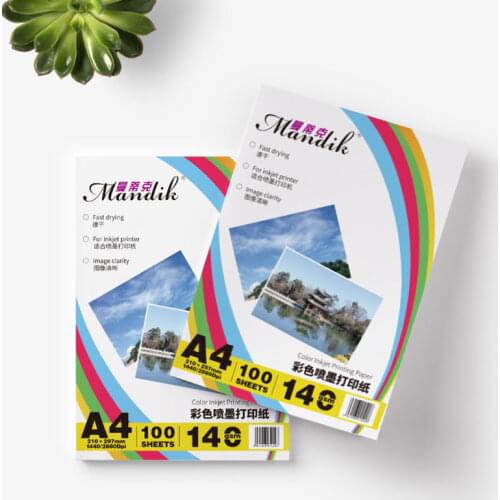 Color inkjet high gloss photo paper single-sided high gloss A4 photo paper 140G/100 sheets sublimation paper inkjet