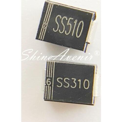 50pcs/lot Schottky Diode SS520 SS510 SS320 SS310 SS220 SS210 SS3200 SS2200 SS2150 STPS3150U SMB DO-214AA High quality