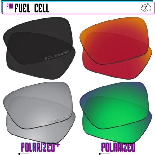 EZReplace Polarized Replacement Lenses for - Oakley Fuel Cell Sunglasses - BkSrP Plus-RedGreenP