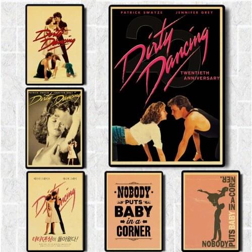 Classic Movie Dirty Dancing Poster For Room Decor Kraft Paper Vintage Printed Posters Art wall stickers