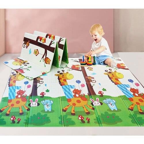 Foldable Baby Play Mat in the Nursery Xpe Puzzle Childrens Carpet Thick Room Crawling Pad 196*148CM Soft Floor Developing Toys