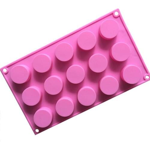 15 hole round silicone molds for cake chocolate jelly pudding bakeware moulds cake decorating tools cupcake pans