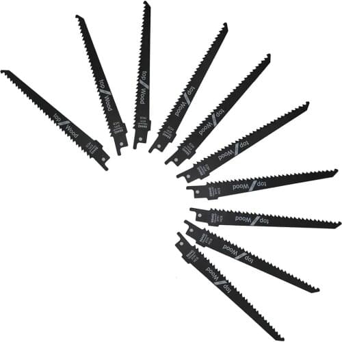 10pcs/lot High Carbon Steel Reciprocating Saw Blades for Wood Fast Cutting Wood Working Saw Blades for Reciprocating Saw Power