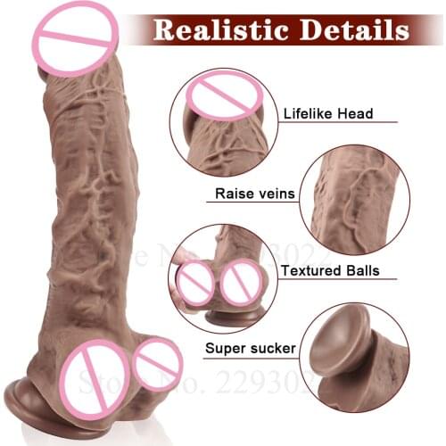 Soft Silicone Suction Cup Dildo Realistic Artificial Penis Big Thick Strapon Dildo Dick for Lesbian Adult Sex Toys for Women