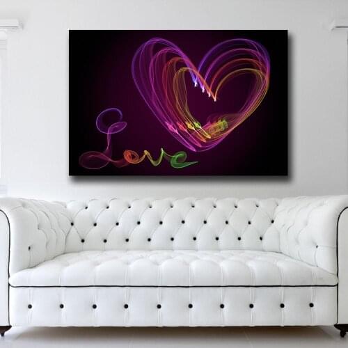 Wxkoil Wall Art Fractal-Neon-Colors Wall Picture For Living Room Home Decor Oil Painting On Canvas Wall Painting No Frame