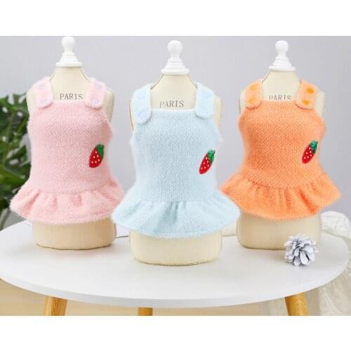 Pomeranian Dog Dress Winter Pet Puppy TuTu Skirt Knitted Apparel Cute Small Dog Clothes Poodle Maltese Bichon Chihuahua Outfits