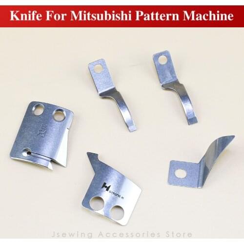 Movable/Fixed Knife For Mitsubishi Pattern Sewing Machine Accessories Thread Blade Guide Guard PLK-2010 2516 3020 MF02A0834