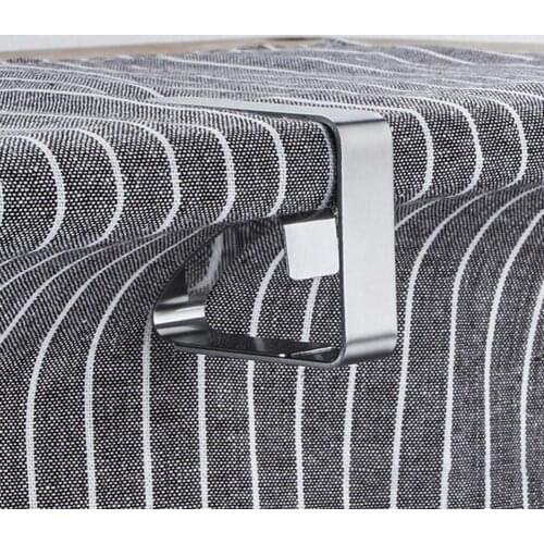Portable Tablecloth Clip Convenient Non-slip Stainless Steel Windproof Table Cover Clamp for Outdoor Kitchen Cafe Desktop Decor