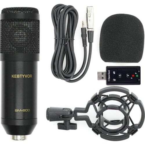 Professional BM-800 bm800 Microphone Sound Recording Microphone with Shock Mount for Radio Braodcasting Singing