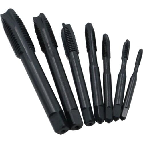 Straight /Spiral Thread Tap Drill Bit Hand Screw Taps Sets HSS M2 Polished Hole Grinding Hand Tool Accessories