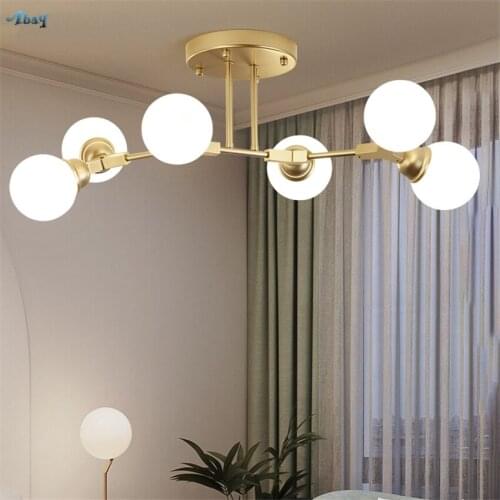 Nordic Magic Bean Luxury Molecular Pendant Lights Bedroom Modern Modern Lighting Living Room Gold Glass Hanging Lamps Fixtures
